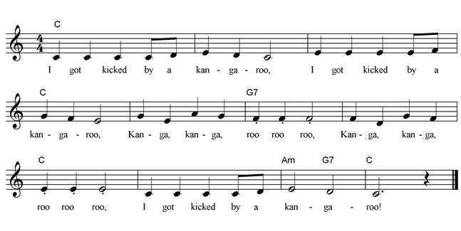 I Got Kicked By A Kangaroo Song